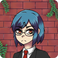 卡在墙上的少女