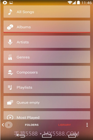 Poweramp透明主题截图2