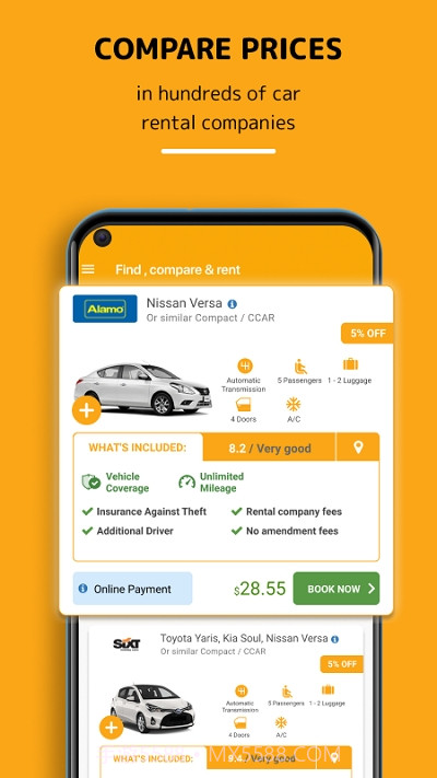 Rentcars.com Car Rental汽车出租截图2 Rentcars.com Car Rental汽车出租截图2