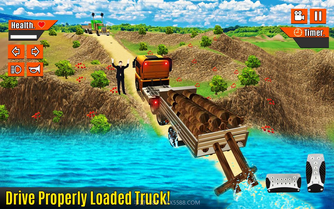 卡车司机上坡货物截图2