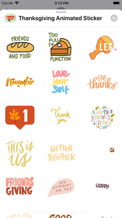 ThanksgivingAnimatedSticker截图6 ThanksgivingAnimatedSticker截图6