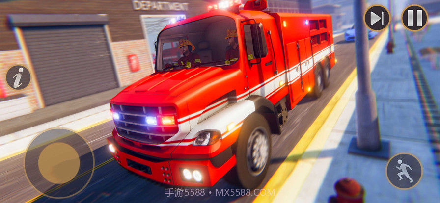火卡车消防队员救援截图1