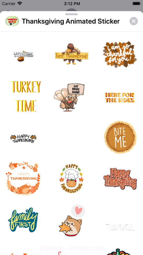 ThanksgivingAnimatedSticker截图2 ThanksgivingAnimatedSticker截图2