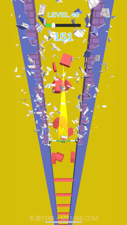 小人用腿撑住墙截图2