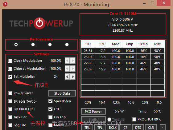 CPU调频神器ThrottleStop截图3