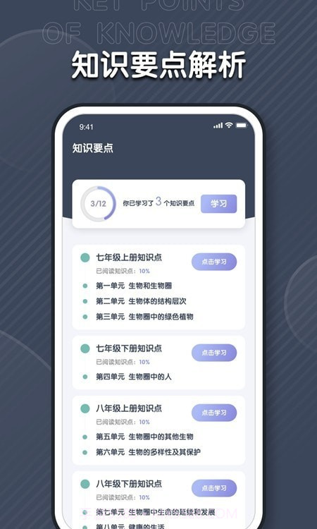 中学生物学习截图1