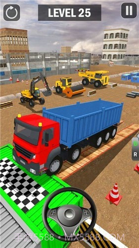 挖掘机卡车停车场3D截图3