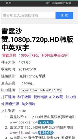 磁力蜘蛛磁力搜索引擎截图1