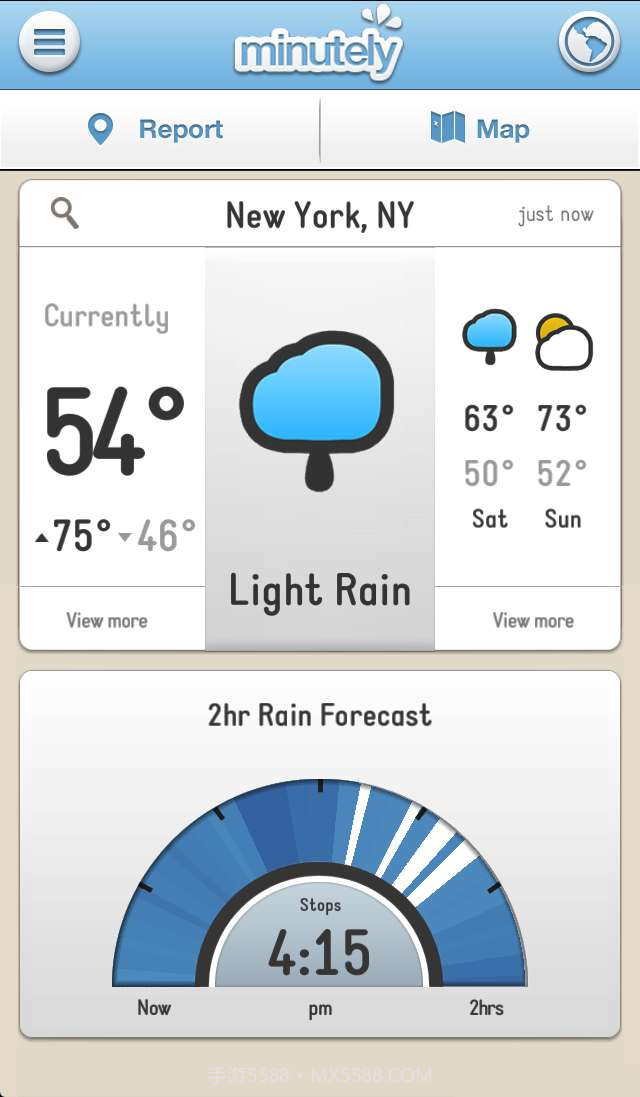 Minutely天气截图2