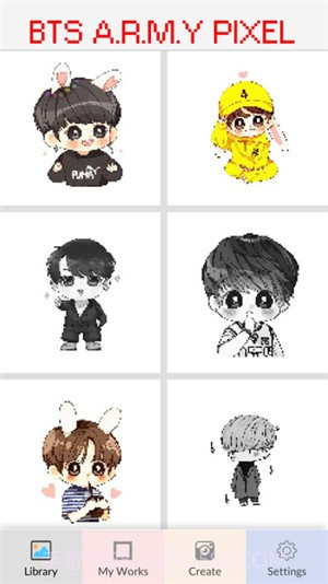 BTS像素涂色截图1 BTS像素涂色截图1