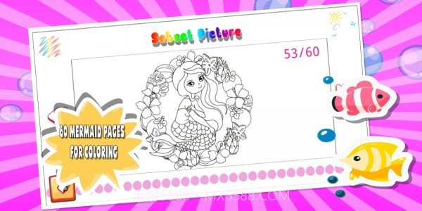 美人鱼涂色截图1