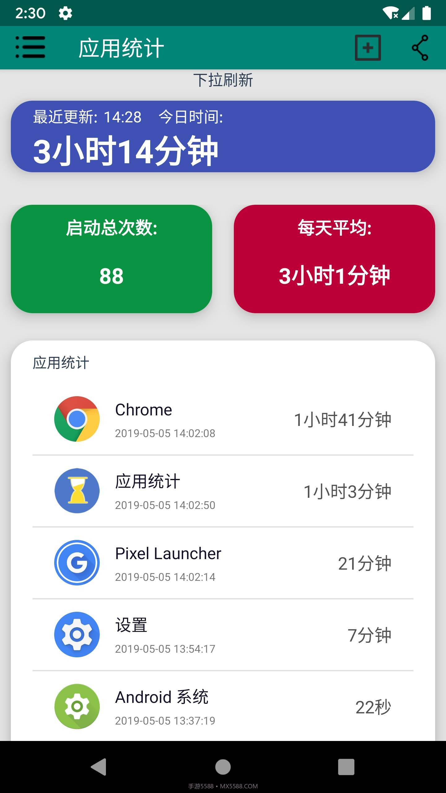 应用统计时间管理截图1