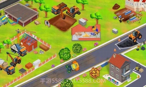 拟挖掘机建房子截图3