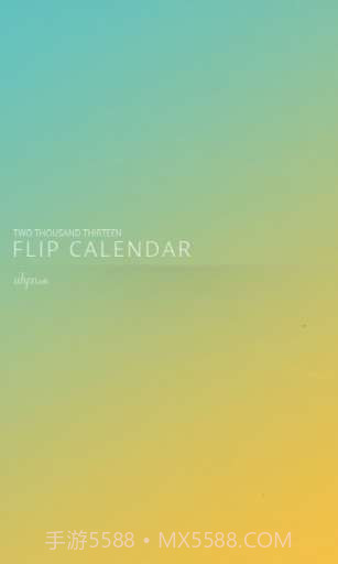 滑动日历 Flip Calendar截图1